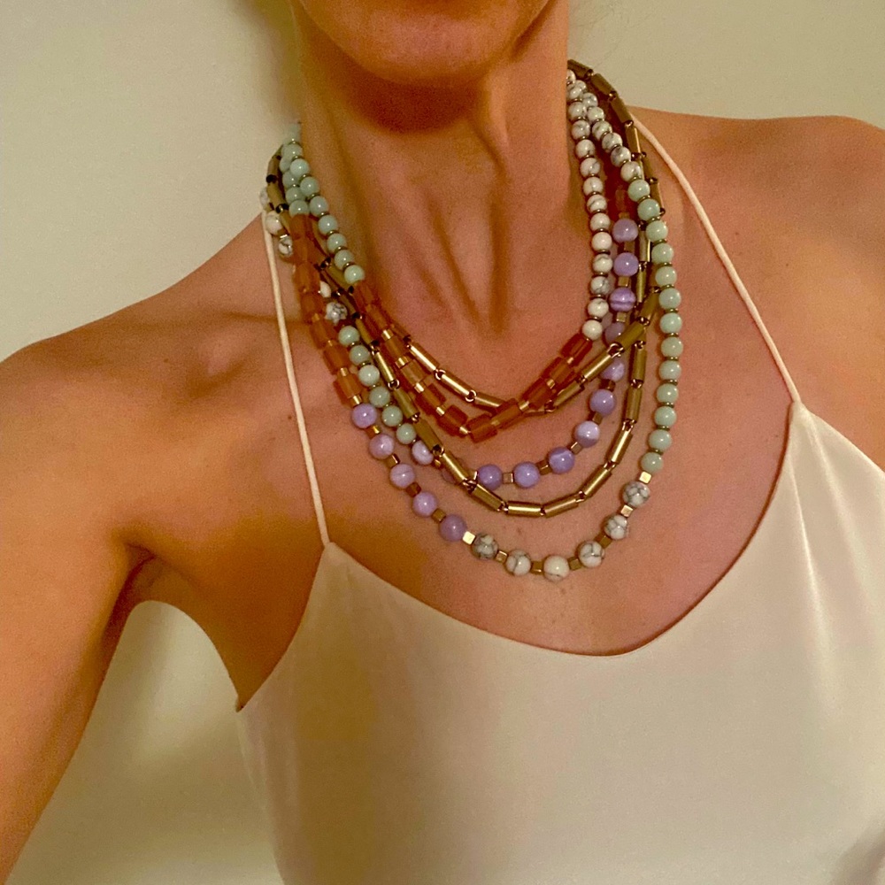REDUCED PRICE - Five String Beaded Necklace